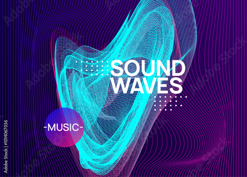 Fest Background. Green Dj Poster. Music Trance Template. Pink Night Club Flyer. Electronic Radio Invitation. Sound Set. Festival Invite. Violet Fest Background