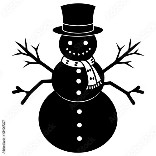 snowman with a scarf