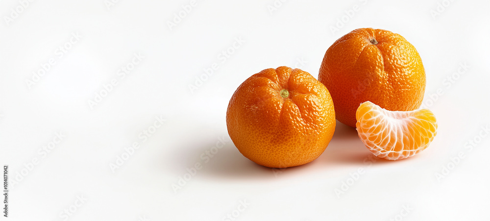 Mandarins on a white background Mandarins on a white background