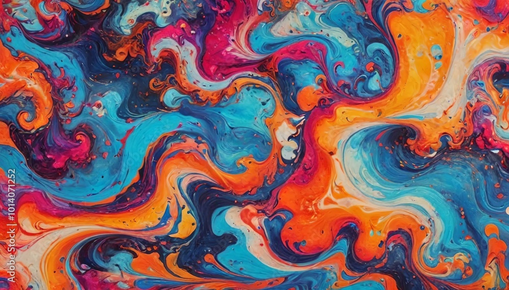 A mesmerizing marbled paper design with vibrant swirls of color, blending seamlessly to form a captivating and fluid pattern, Generative AI A mesmerizing marbled paper design with vibrant swirls of color, blending seamlessly to form a captivating and fluid pattern, Generative AI