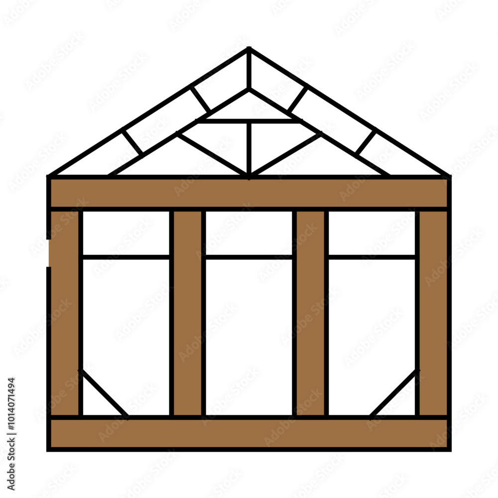 steel structure line icon vector. steel structure sign. isolated symbol illustration steel structure line icon vector. steel structure sign. isolated symbol illustration