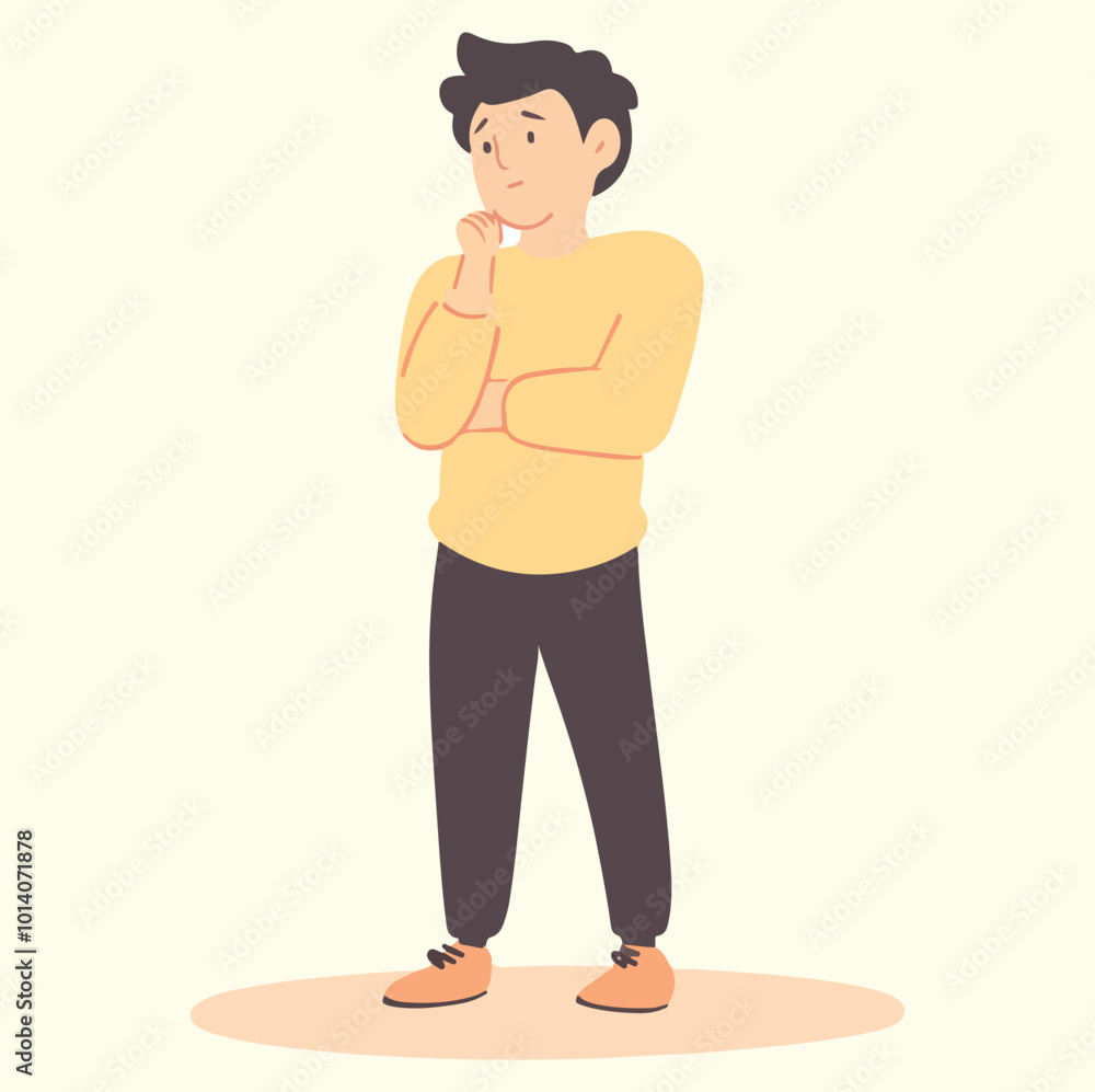 A man with idea concept illustration A man with idea concept illustration