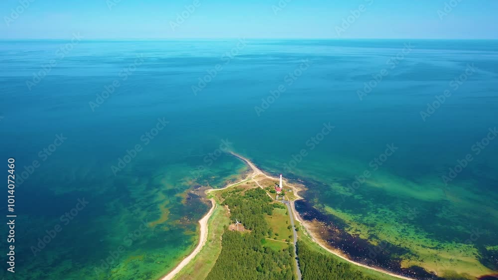 Aerial 4K video from drone to Tahkuna Lighthouse, Hiiumaa island, Estonia Aerial 4K video from drone to Tahkuna Lighthouse, Hiiumaa island, Estonia