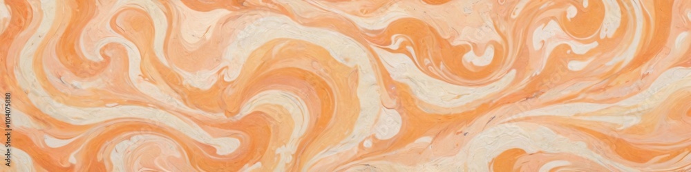 An elegant marbled paper design in soft peach and creamy vanilla, reminiscent of delightful desserts, with swirling patterns that evoke warmth and sweetness, Generative AI An elegant marbled paper design in soft peach and creamy vanilla, reminiscent of delightful desserts, with swirling patterns that evoke warmth and sweetness, Generative AI