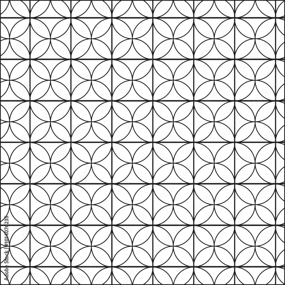Fototapeta premium Abstract hand-drawn geometric simple minimalistic seamless pattern