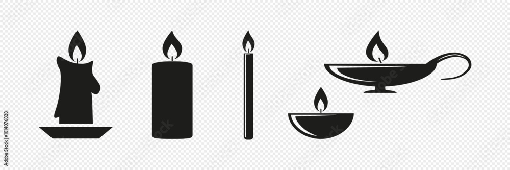 Candle. Decor. Christmas. New year. Vector illustration on a white background. Candle. Decor. Christmas. New year. Vector illustration on a white background.