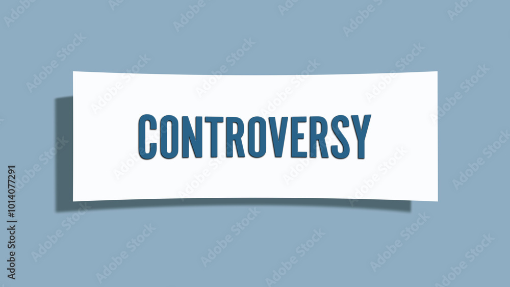 Controversy. A card isolated on blue background. Controversy. A card isolated on blue background.