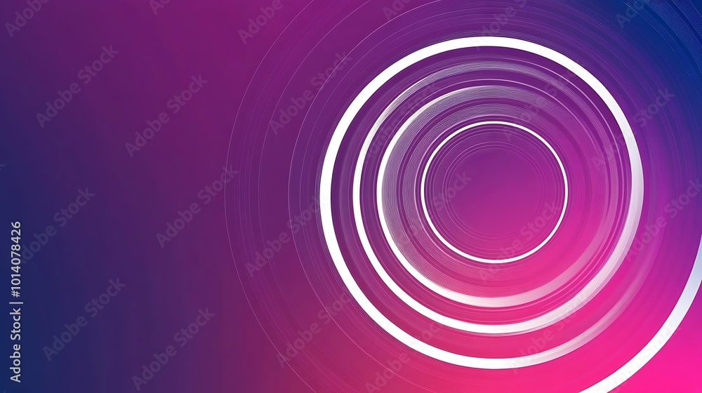 Abstract background with white circular shapes on a gradient of pink and purple. Abstract background with white circular shapes on a gradient of pink and purple.