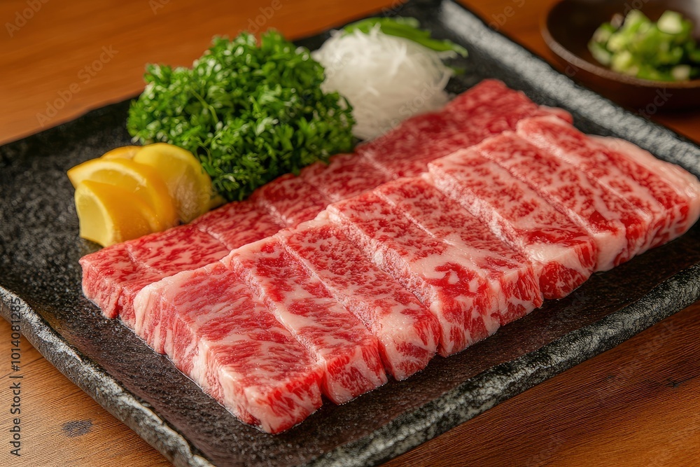 Beef, Wagyu Beef, Lean Meat, Raw Meat, Fresh Meat - generative ai Beef, Wagyu Beef, Lean Meat, Raw Meat, Fresh Meat - generative ai