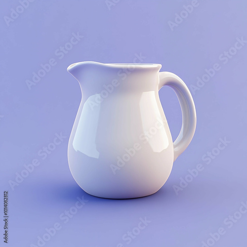 3D Dairy Milk Jug Icon: Fresh Dairy Product Illustration Logo