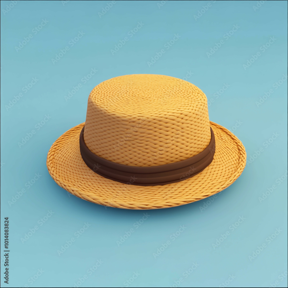 3D Farmer's Hat Icon: Agricultural Worker Apparel Illustration Logo 3D Farmer's Hat Icon: Agricultural Worker Apparel Illustration Logo