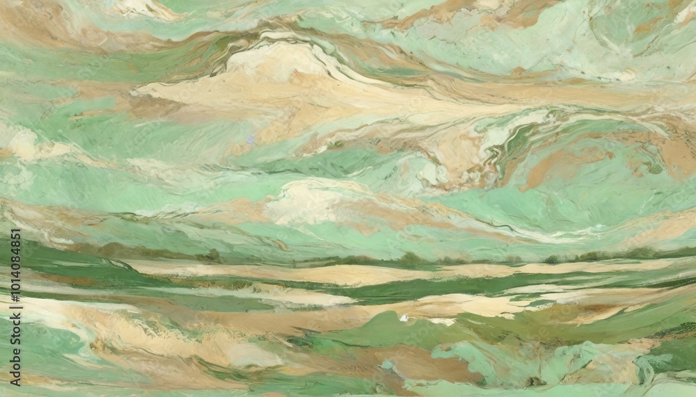 Sandy beige and pale green create a light, airy design that embodies the tranquility of open fields and gentle breezes, Generative AI Sandy beige and pale green create a light, airy design that embodies the tranquility of open fields and gentle breezes, Generative AI