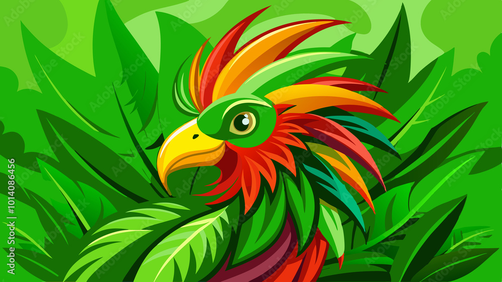 Obraz premium bird with flower