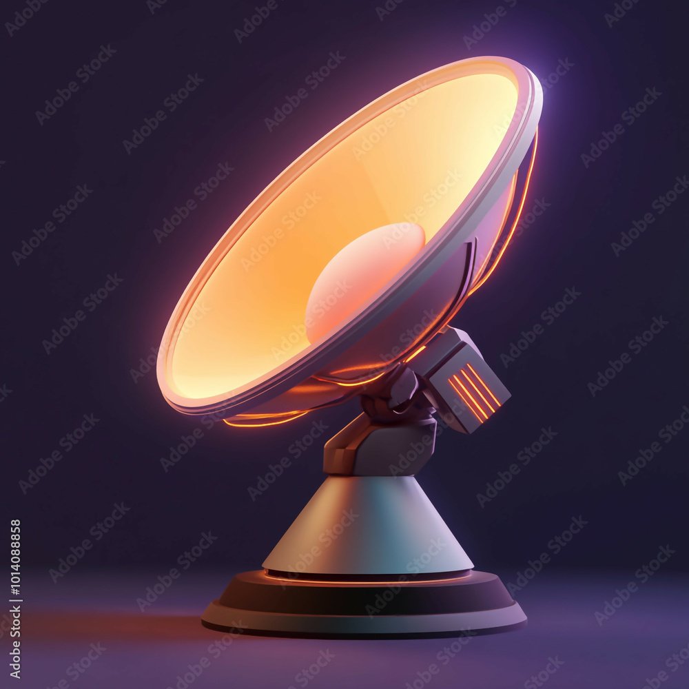 3D Satellite Dish Icon: Communication and Signal Receiver Illustration Logo 3D Satellite Dish Icon: Communication and Signal Receiver Illustration Logo