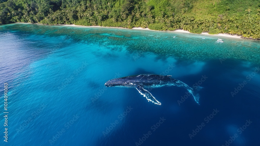 Fototapeta premium whale humpback at Tonga's Vava'u