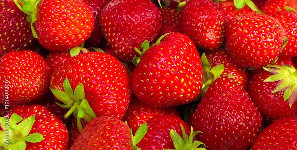 Strawberry Background Texture. Summer Poster Strawberry Background Texture. Summer Poster