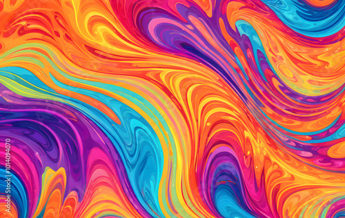 The texture of psychic waves in vibrant colors creates a captivating dynamic. Version 2