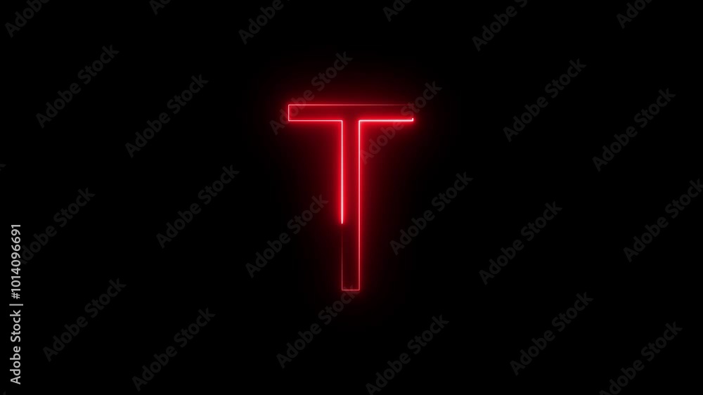 Letter concept. glowing neon letter a color trendy glowing loop neon alphabet letter T animation on black background. Letter concept. glowing neon letter a color trendy glowing loop neon alphabet letter T animation on black background.