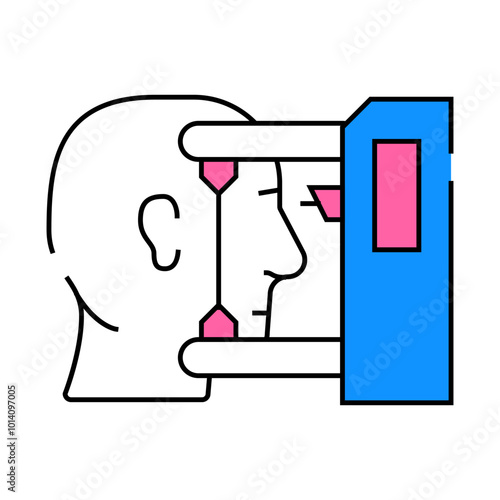 vision test ophthalmology line icon vector. vision test ophthalmology sign. isolated symbol illustration