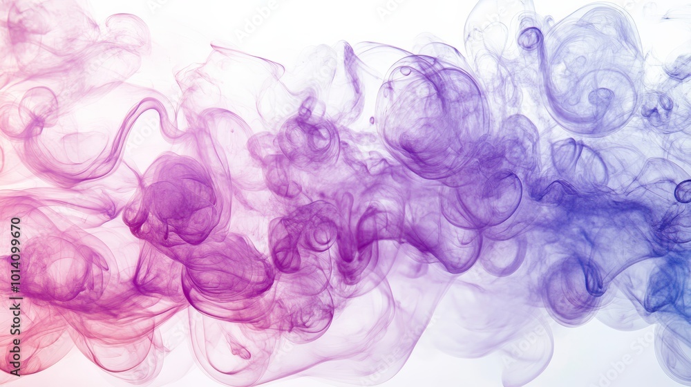 Purple and pink ink swirling in water on white background. Abstract art background, creative color concept Purple and pink ink swirling in water on white background. Abstract art background, creative color concept