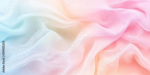 Pastel color fabric texture background flowing in the wind