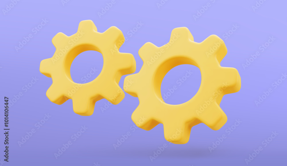 3d Realistic Gear icon vector illustration 3d Realistic Gear icon vector illustration