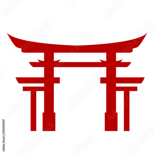 Chinese Gate Silhouette