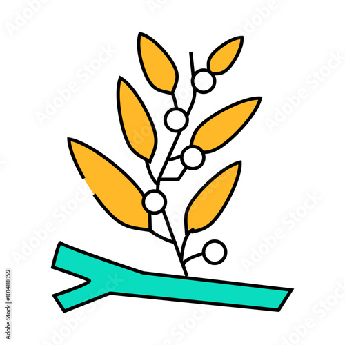 sargassum seaweed line icon vector. sargassum seaweed sign. isolated symbol illustration photo