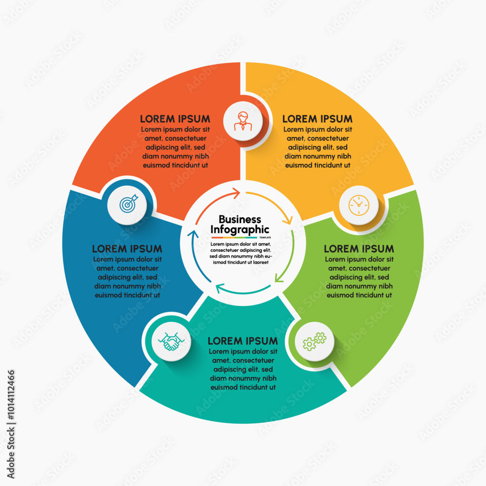 Business circle infographic design background template Business circle infographic design background template