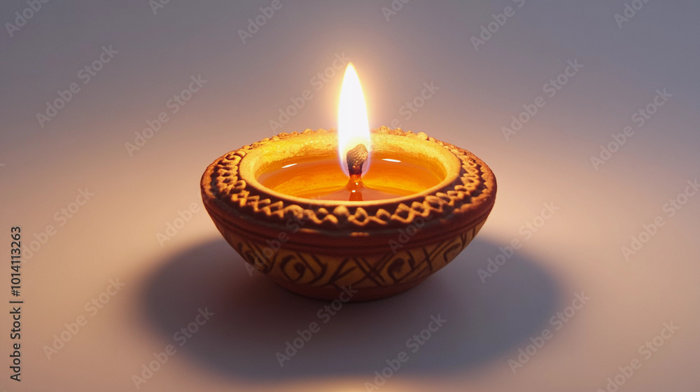 Closeup of diwali diya on white background Closeup of diwali diya on white background
