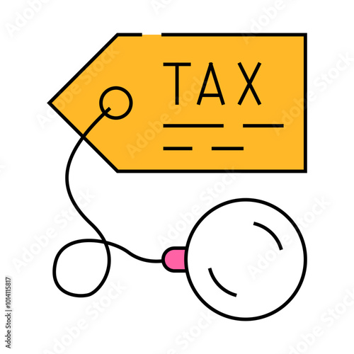 litigation tax line icon vector. litigation tax sign. isolated symbol illustration photo