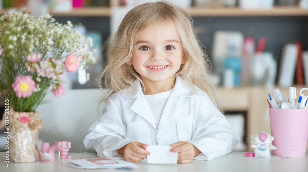 Proud child displaying band-aid after doctor visit Proud child displaying band-aid after doctor visit