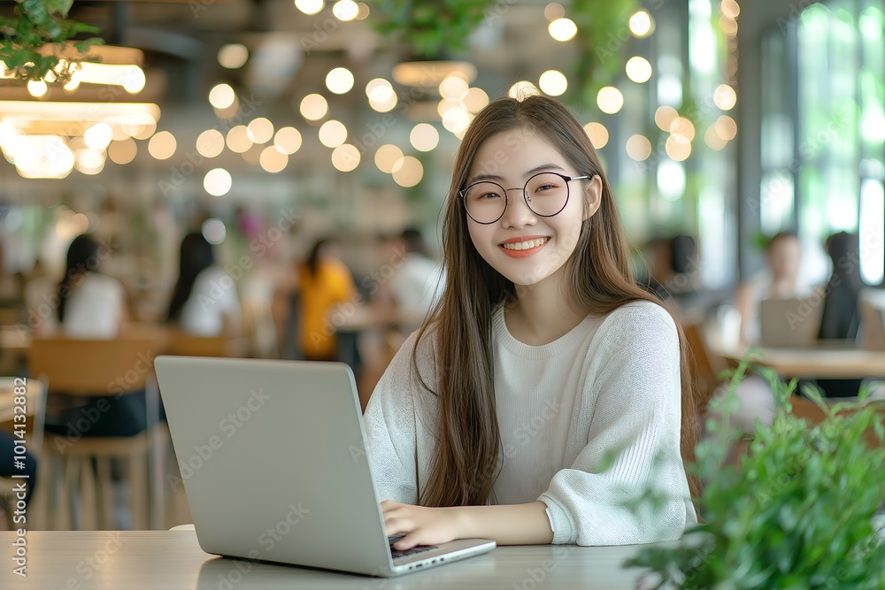 Portrait of Happy Business Woman at Workplace in Office, Freelance, Business, Marketing, Finance, Employees Portrait of Happy Business Woman at Workplace in Office, Freelance, Business, Marketing, Finance, Employees