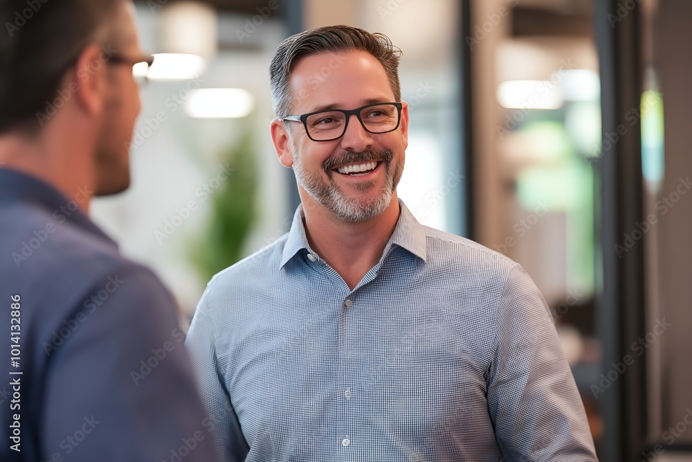 Obraz premium Success Businessman Smiling in Office, Freelance, Business, Marketing, Finance, Employees