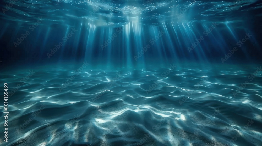 Serene Underwater Light and Wave Patterns Serene Underwater Light and Wave Patterns