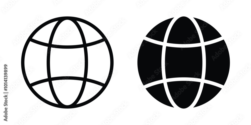 Fototapeta premium Vector Globe Icon Set. Globe Symbols