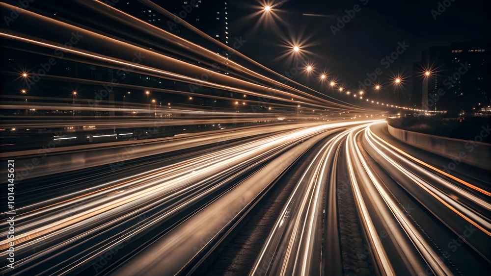 Obraz premium high-tech motion light trails in a futuristic design for promotional visuals