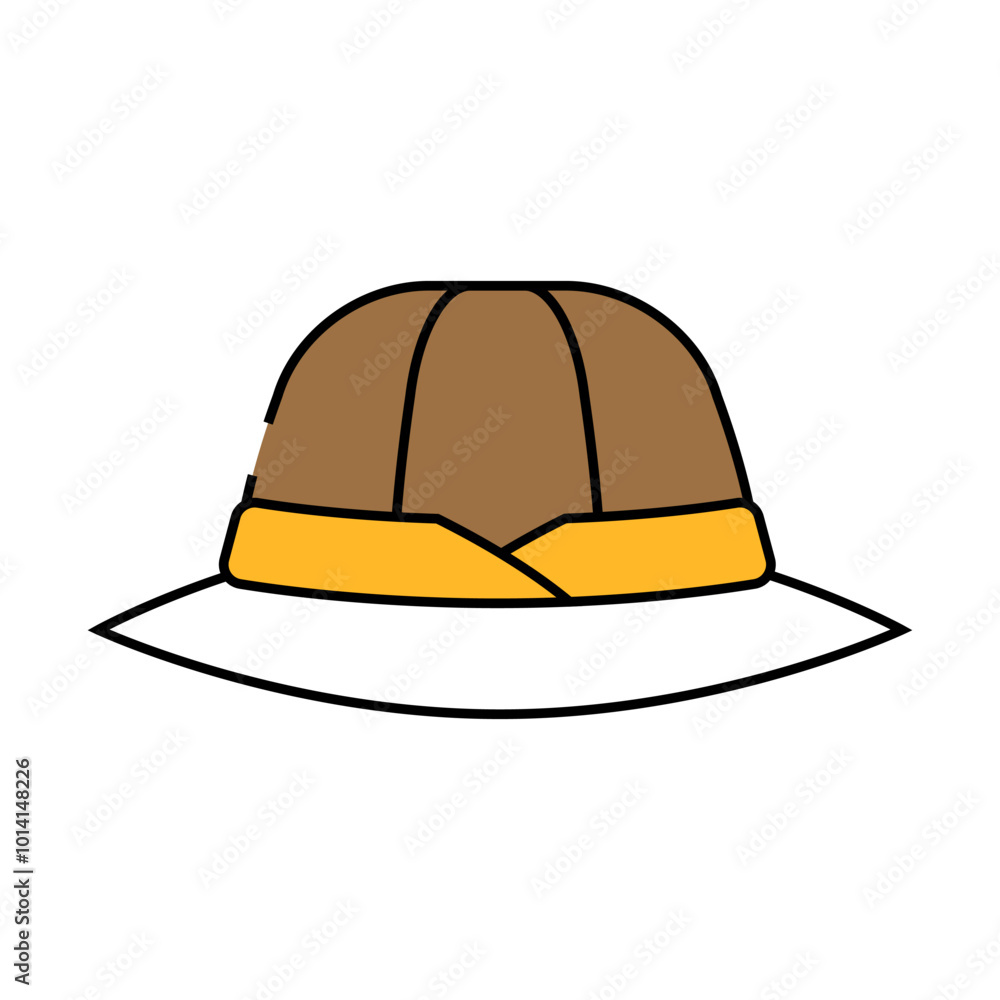Fototapeta premium hat hunter line icon vector. hat hunter sign. isolated symbol illustration