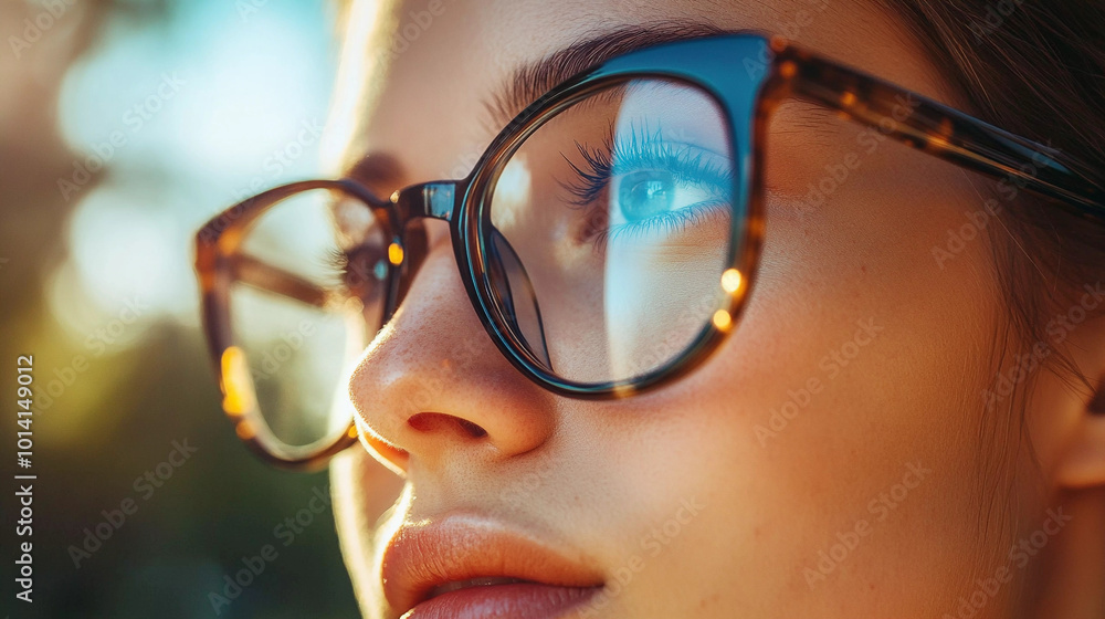 Portrait of female wearing spectacles Portrait of female wearing spectacles