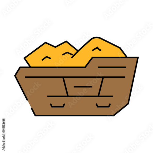 construction waste container line icon vector. construction waste container sign. isolated symbol illustration