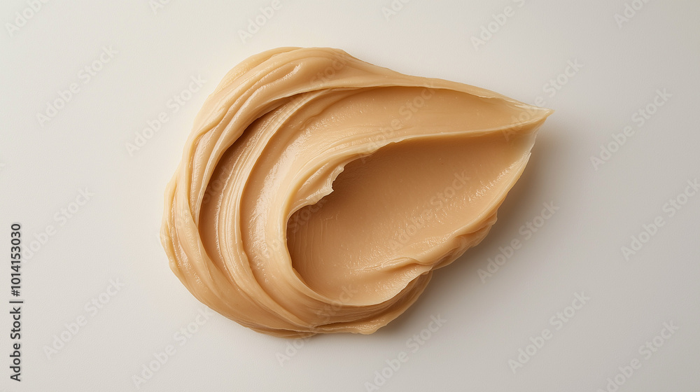 a single, elegant swatch of baba ghanoush on a white background, with soft color gradients and a subtle sheen to highlight the texture and glossiness of the dip a single, elegant swatch of baba ghanoush on a white background, with soft color gradients and a subtle sheen to highlight the texture and glossiness of the dip