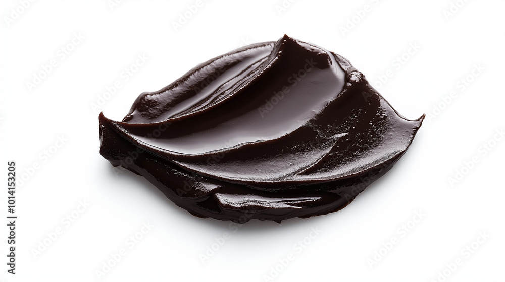 a single, elegant swatch of black bean dip on a white background, with soft color gradients and a subtle sheen to highlight the texture and glossiness of the dip a single, elegant swatch of black bean dip on a white background, with soft color gradients and a subtle sheen to highlight the texture and glossiness of the dip