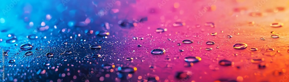 Colorful droplets on a surface create a vibrant, abstract background, showcasing the beauty of nature's elements. Colorful droplets on a surface create a vibrant, abstract background, showcasing the beauty of nature's elements.