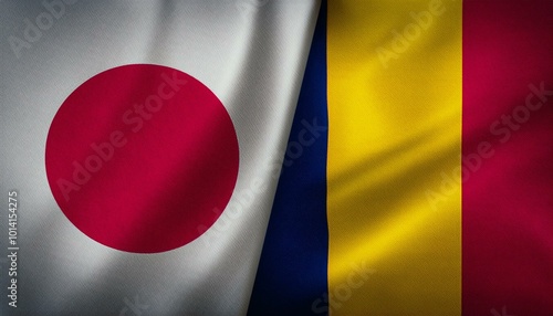 日本の国旗とチャドの国旗(Japan flag & Chad flag.)
 photo