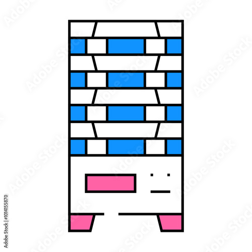 multilevel vending machine line icon vector. multilevel vending machine sign. isolated symbol illustration