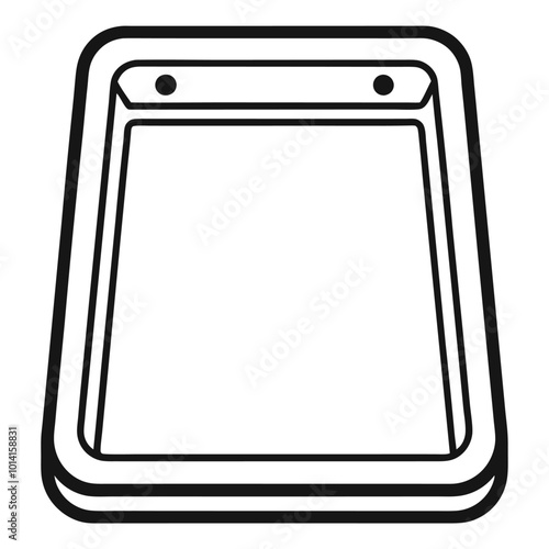 Baking Dish Icon Symbol. Outline Style illustration silhouette