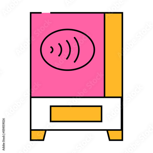 contactless payment pay pass line icon vector. contactless payment pay pass sign. isolated symbol illustration