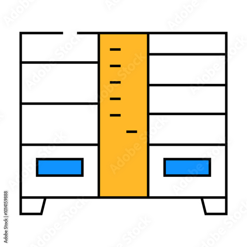 double vending machine line icon vector. double vending machine sign. isolated symbol illustration