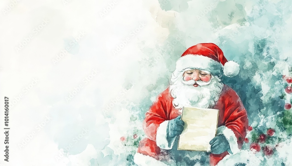 Santa Claus Reading Christmas List. Santa Claus Reading Christmas List.