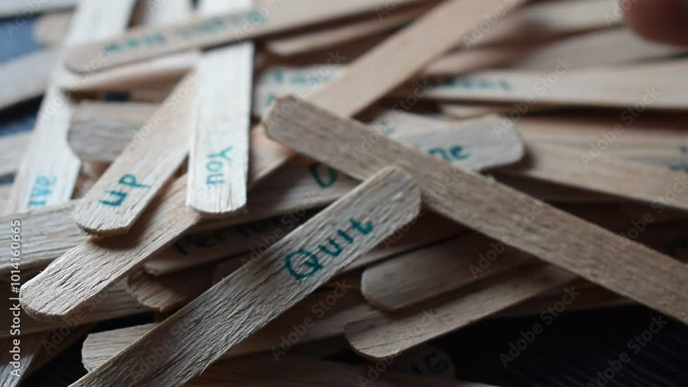 Hand hold Stick with word I am Confident. Finding Motivation in the middle of ice cream sticks Hand hold Stick with word I am Confident. Finding Motivation in the middle of ice cream sticks